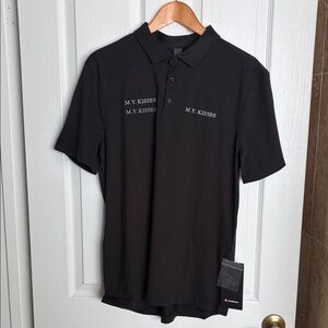 NWT - Lululemon M.Y. Kisses Men's Black Polo